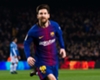 Barcelona star Lionel Messi celebrates scoring against Espanyol