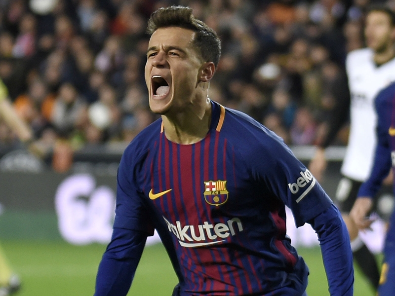 Coutinho goal helps Barcelona into Copa final