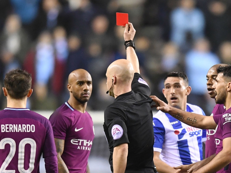 'It's a red card' - Guardiola accepts Delph sending off after Man City's FA Cup exit