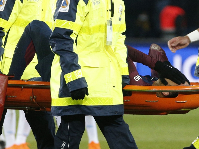 Neymar in doubt for Real Madrid clash after being stretchered off in tears vs Marseille