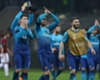 Aaron Ramsey leads Arsenal celebrations at San Siro