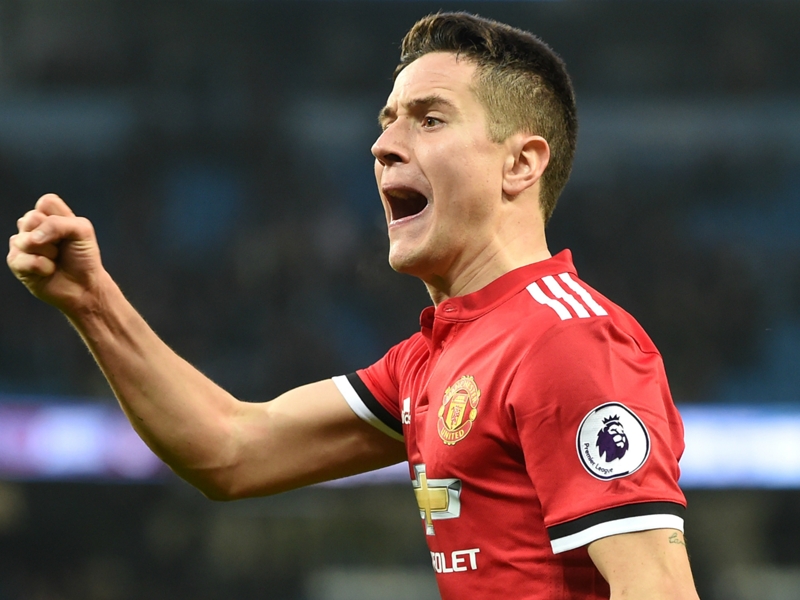 Man United's Herrera denies spitting on City crest