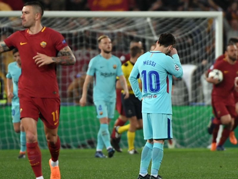Calamitous Barcelona in ruins as Roma topple Messi's empire