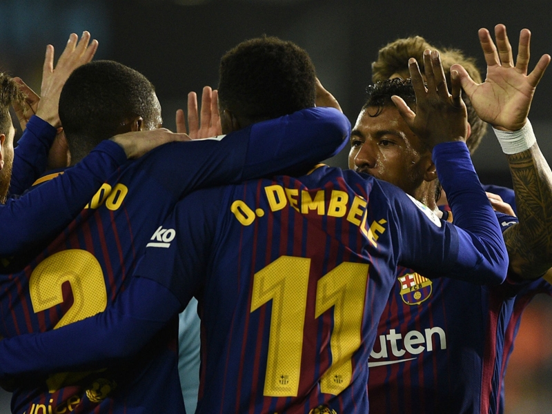 Celta Vigo 2 Barcelona 2: 10-man leaders hang on to unbeaten record