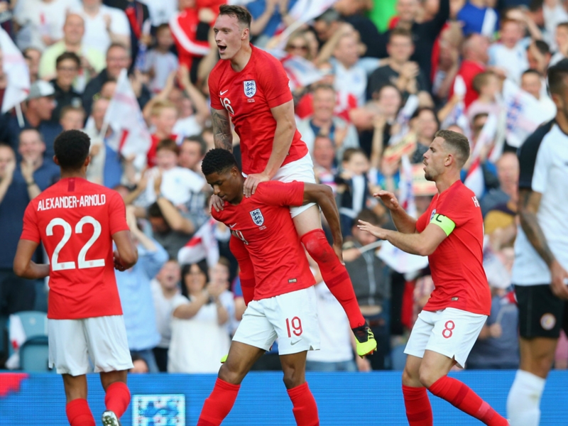 England 2 Costa Rica 0: Rashford scores stunner in final World Cup warm-up win