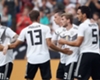 Germany players celebrate Timo Werner's goal against Saudi Arabia