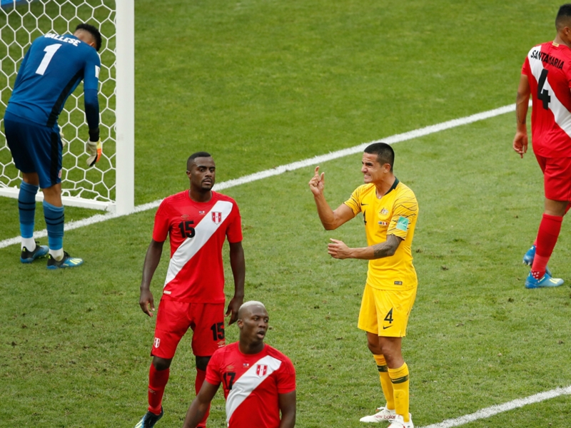 ​Socceroos adamant Peru's first goal was offside