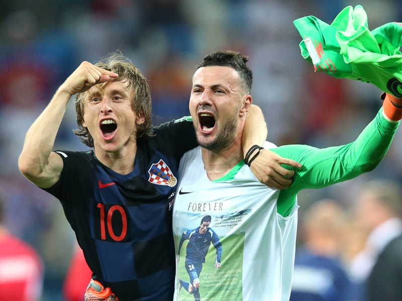 Croatia 1 Denmark 1 (aet, 3-2 on penalties): Rakitic spares Modric blushes with winning spot-kick