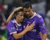 Luka Modric and Cristiano Ronaldo at Real Madrid. Luka Modric and Cristiano Ronaldo at Real Madrid.