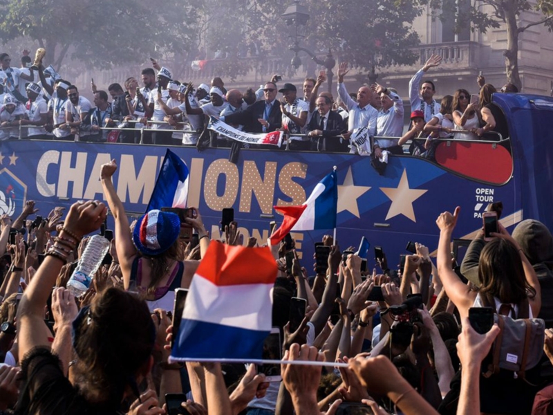 France's World Cup winners given heroes' welcome in Paris