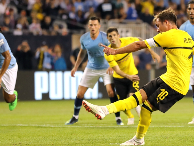 Manchester City 0 Borussia Dortmund 1: Gotze spoils Mahrez's debut in ICC opener