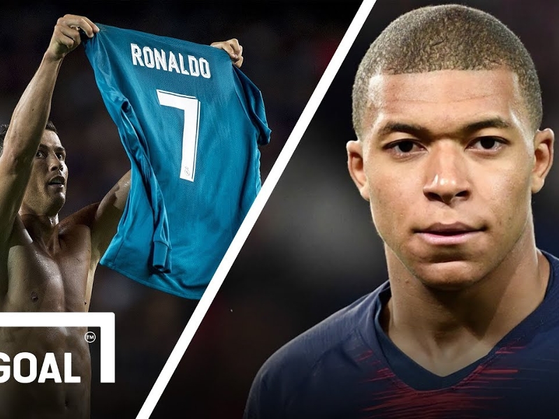 Video: 'K7lian' Mbappe mimics Cristiano Ronaldo by taking No.7 shirt