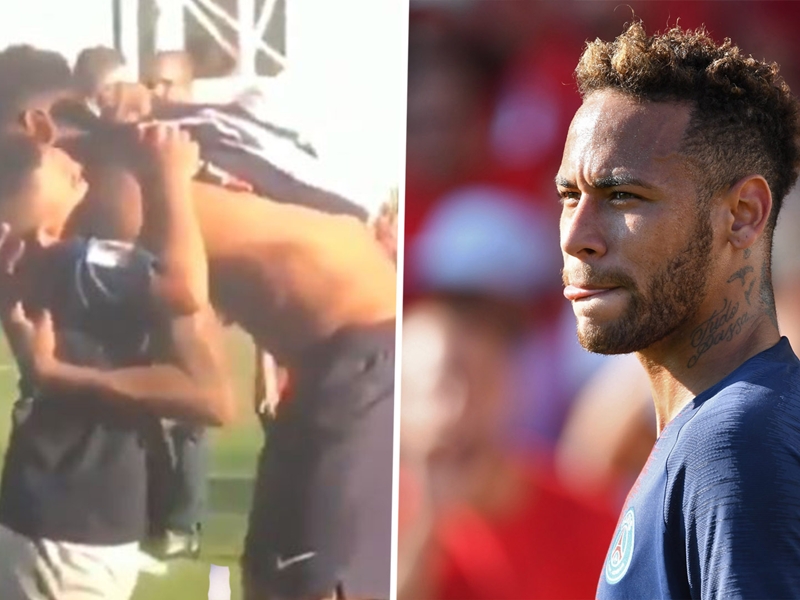 PSG star Neymar gifts young fan his shirt in heartwarming moment