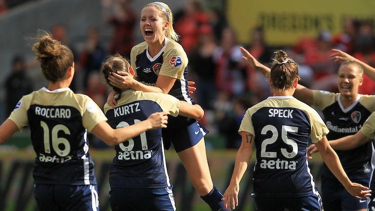 North Carolina Courage claim NWSL title with 3-0 win over Portland Thorns