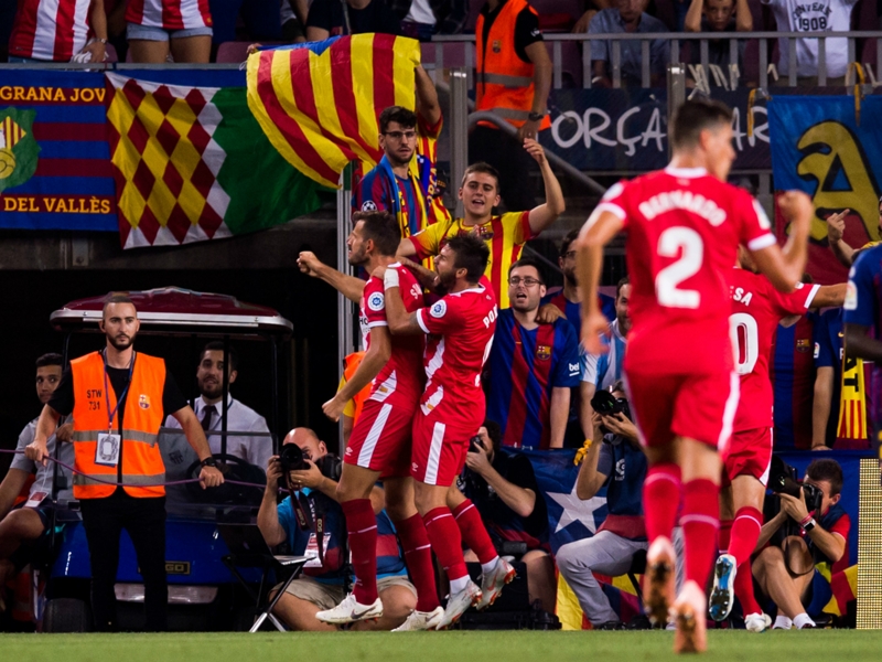 Barcelona 2 Girona 2: Stuani brace punishes Lenglet red
