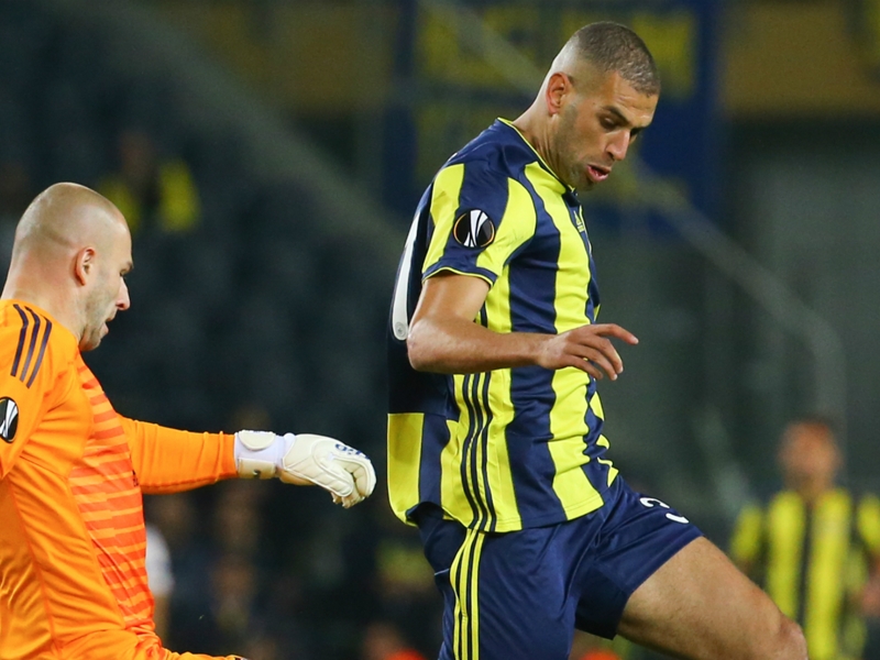 Islam Slimani's brace hands Fenerbahce first Europa League victory