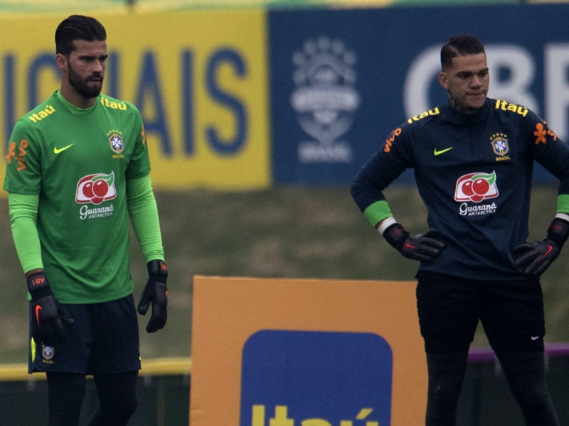 Alisson 'one step ahead' in friendly Brazil battle - Ederson