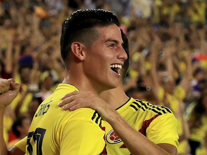 USA hit for four by James and Colombia