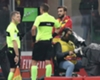 Officials using VAR in a Serie A match