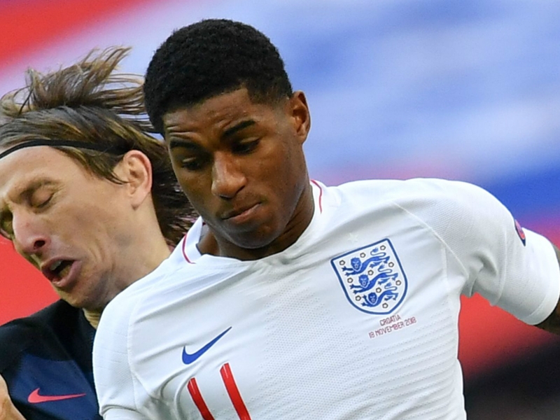 Rashford equals 52-year-old England appearance record