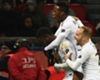 Guingamp players celebrate Marcus Thuram's goal Guingamp players celebrate Marcus Thuram's goal