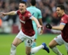 Declan Rice celebrates his West Ham goal