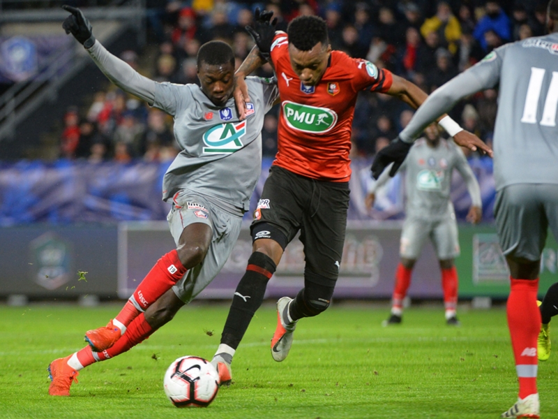 Rennes-Lille 2-1, un doublé de Siebatcheu permet à Rennes de poursuivre sa route