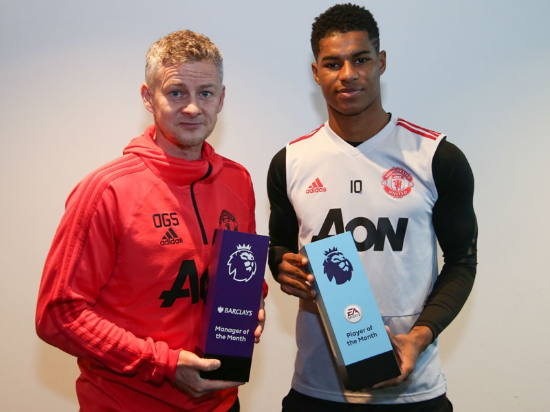 Rashford and Solskjaer take home January Premier League honors