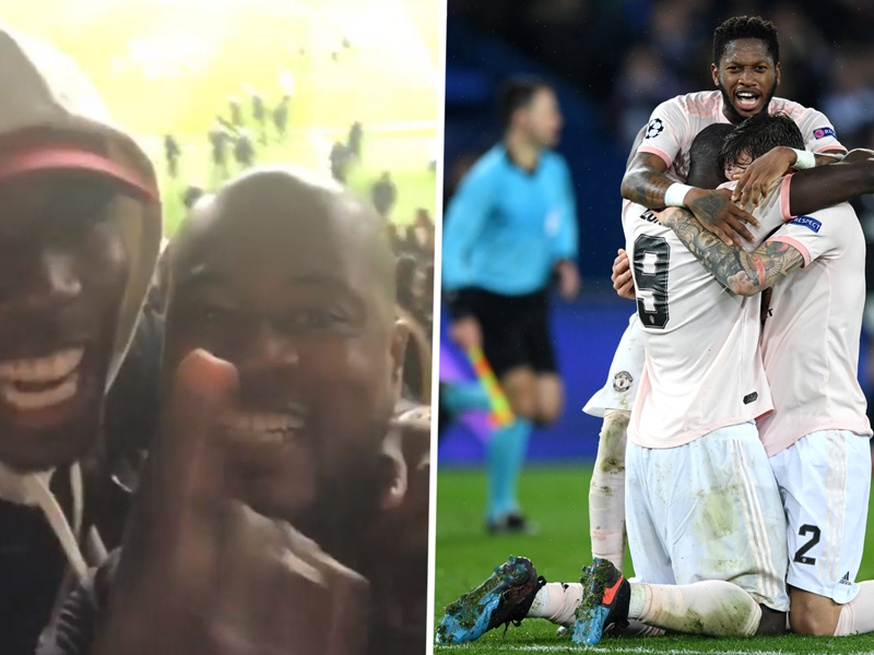 Pogba & Evra go wild in the stands as suspended Man Utd star celebrates stunning PSG win