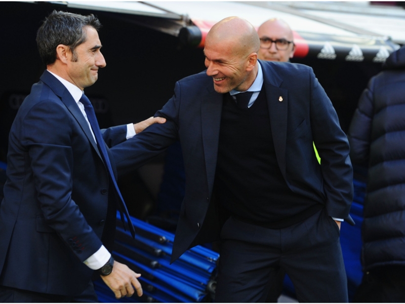 Valverde excited by renewal of Zidane rivalry as Real Madrid try to close the gap on Barcelona
