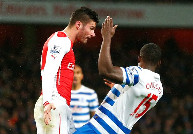 Giroud red-carded against QPR 