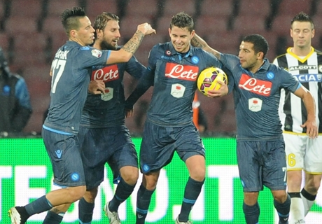 Résumé de match, Naples-Udinese (2-2 a.p.t.b.5-4)