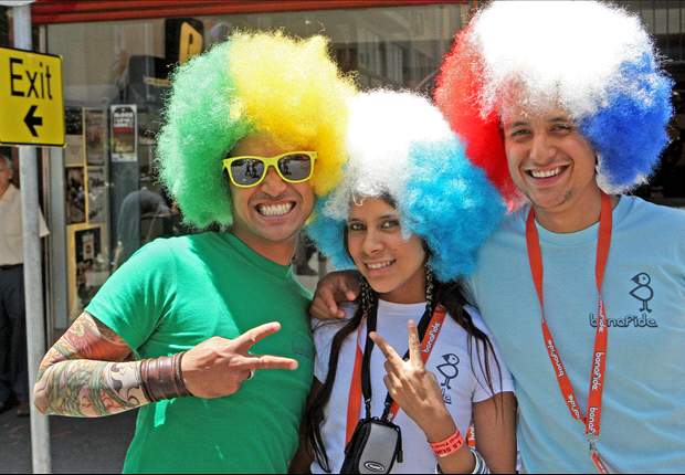 Brazil, Argentina, and France Fans at South Africa 2010