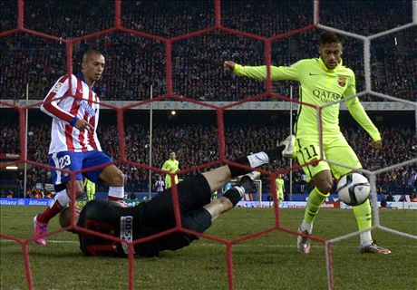 Neymar double sees off angry Atleti