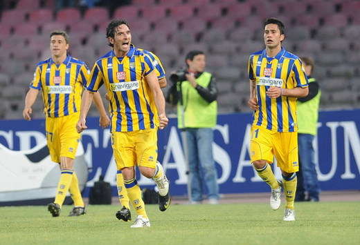 Crespo, Lucarelli, Jimenez - Napoli-Parma - Serie A (Getty Images)