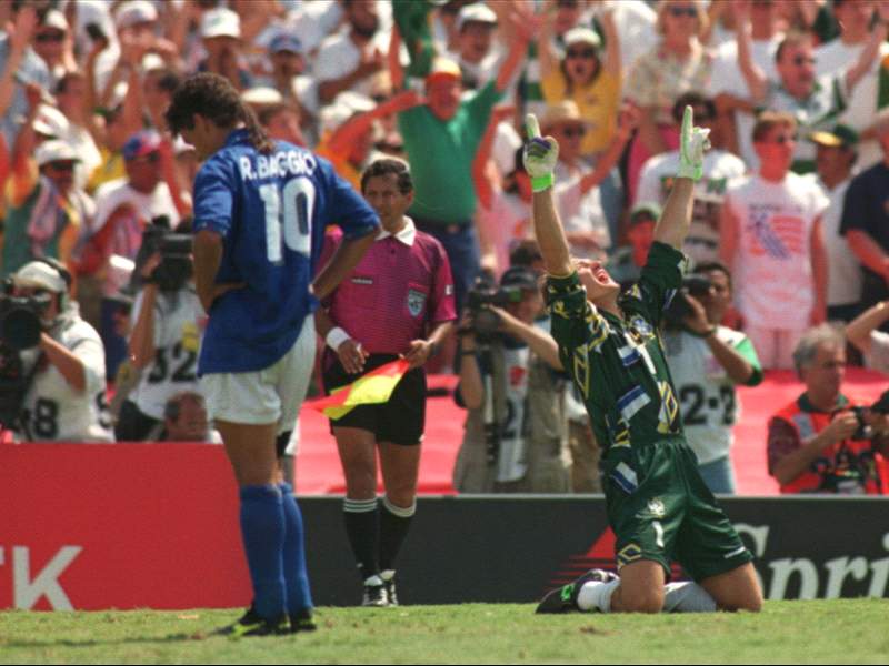 WMGeschichte 1994 Baggio`s tragischer Fehlschuß beschert Selecao